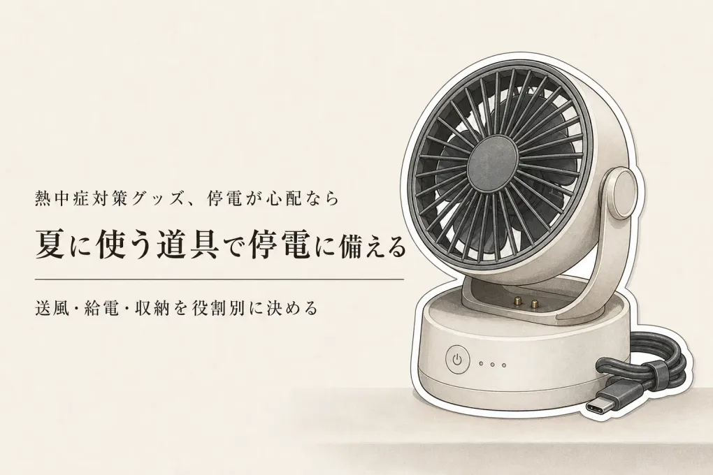 冬の停電に備える充電式扇風機・ポータブル電源｜夏にも使える収納と電源の選び方